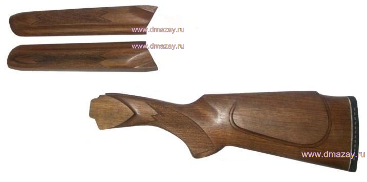 Приклад с подщечником и цевье (комплект) к ТОЗ-34/ TOZ-34 (ТОЗ-34Е) штучные орех Тула